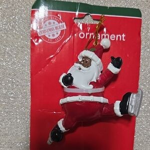 Skating Santa Claus Ornament